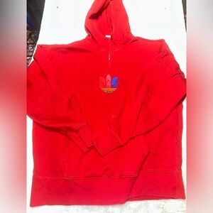 Women’s adidas originals adicolor 3D trefoil half zip hoodie